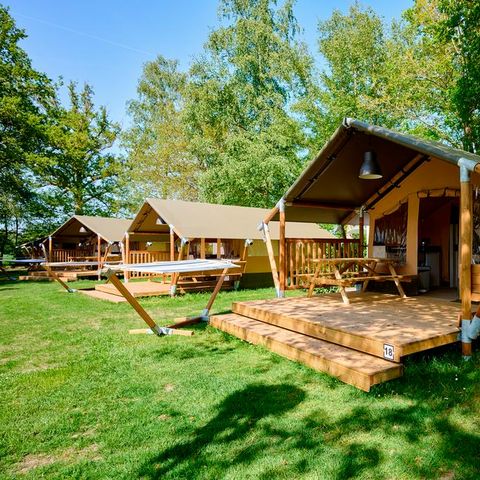 TIENDA DE LONA Y MADERA 4 personas - CABANE SUR PILOTIS (para 4 personas)