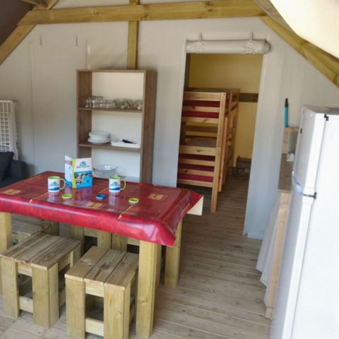 Tente en toile et en bois 5 personnes - Sahari (sans sanitaires)