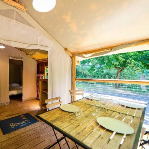 Wohnzelt auz holz 4 personen - ECOLODGE CONFORT ohne Sanitäranlagen