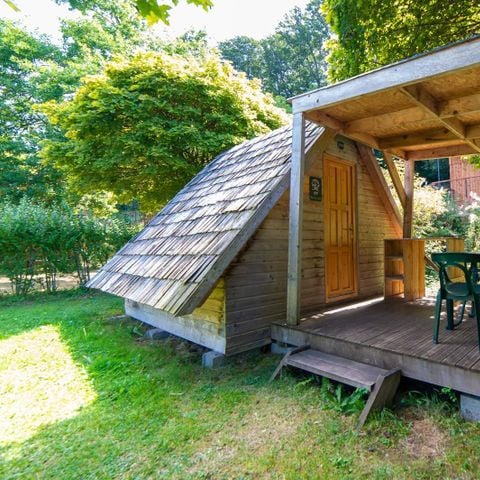 UNIEKE ACCOMMODATIE 2 personen - Cabine 9m² (1 slaapkamer) Overdekt terras - geen sanitair