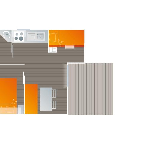 CHALET 4 personnes - Cabanne 4 Personnes 25m²