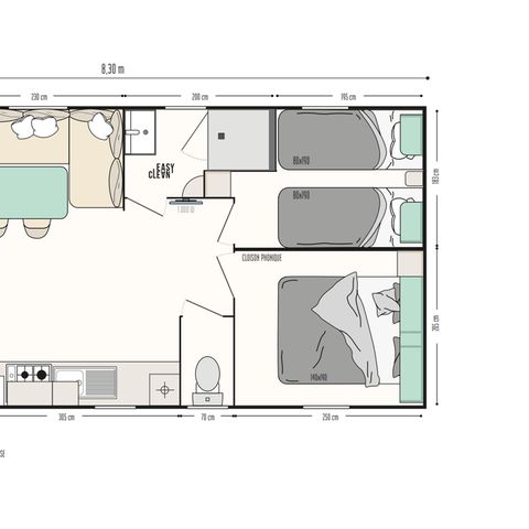 Chalet 4 personen - Hütte 4 Personen 25m²