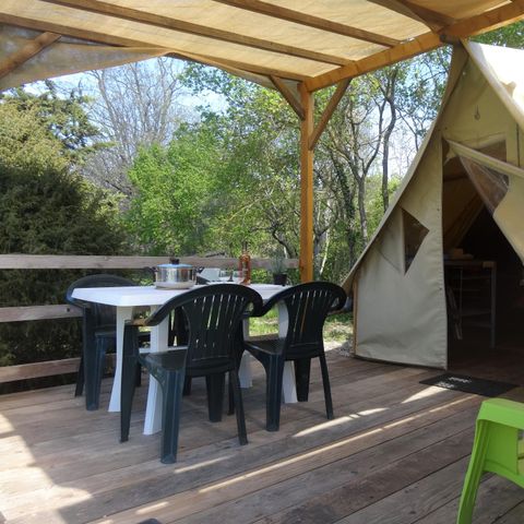 Allogi 4 persone - Tipi 20m² 2 camere - senza bagno + terrazza semi-coperta