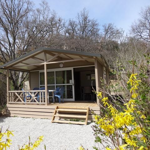 CHALET 5 personas - 28m² COMFORT 2 habitaciones + terraza semicubierta