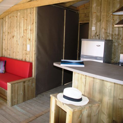 Bungalowzelt 5 personen - Sweet Flower 32m² PREMIUM 2 Schlafzimmer + überdachte Terrasse