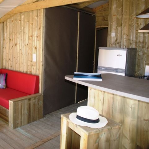 Glamping tent 5 persons - Sweet Flower 32m² PREMIUM 2 bedrooms + covered terrace