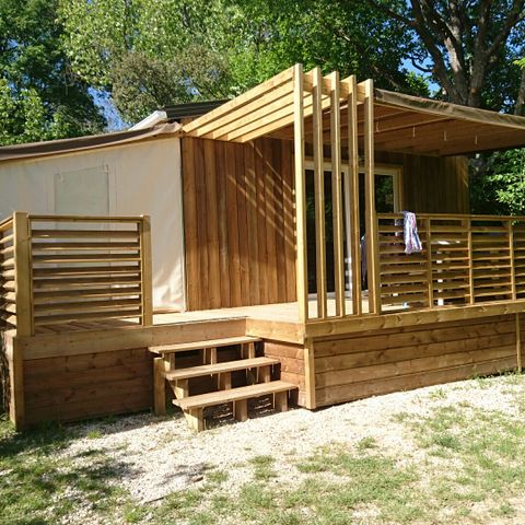 Chalet 7 personen - Chalet Pili-pili Holz 32m² CONFORT 3 Zimmer + halbüberdachte Terrasse