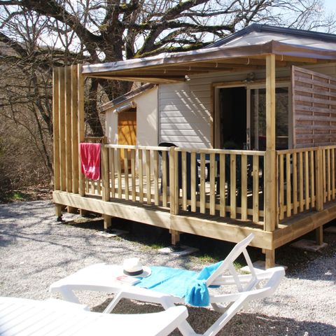 Chalet 7 personen - Chalet Pili-pili Holz 32m² CONFORT 3 Zimmer + halbüberdachte Terrasse