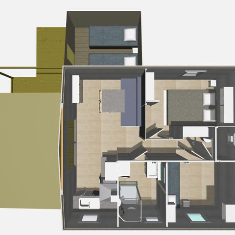 CHALET 7 personas - Chalet Pili-pili Bois 32m² CONFORT 3 habitaciones + terraza semicubierta