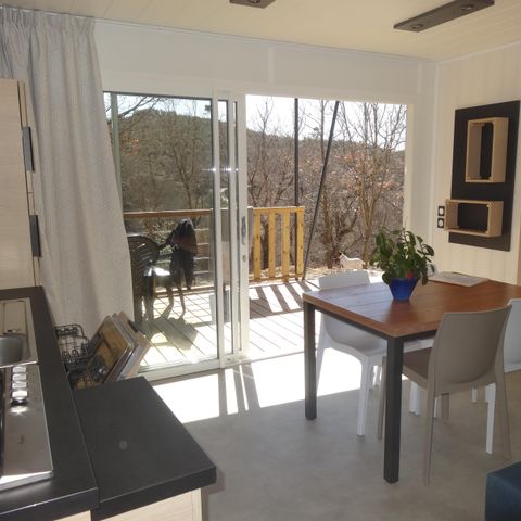 Chalet 5 persone - Chalet 32m² PREMIUM - 2 camere da letto + terrazza semi-coperta + TV + LV + aria condizionata