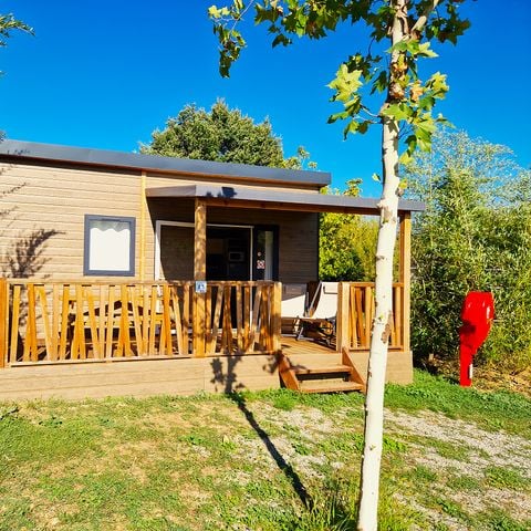 Chalet 5 Personen - Chalet Premium 28m² 2 Zimmer / halboffene Terrasse / TV / Klimaanlage