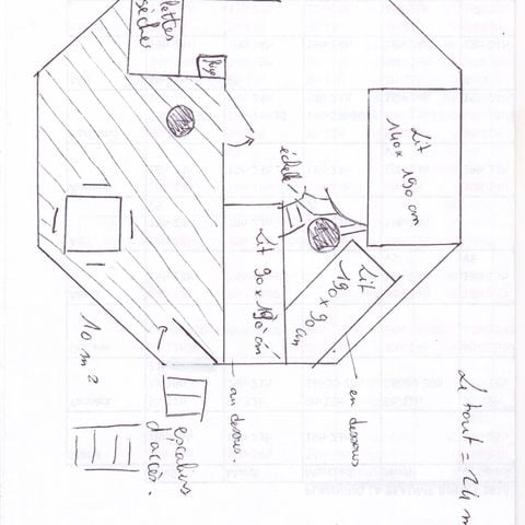 Alojamiento 4 personas - Casa en el árbol 24m² 1 dormitorio - con instalaciones sanitarias
