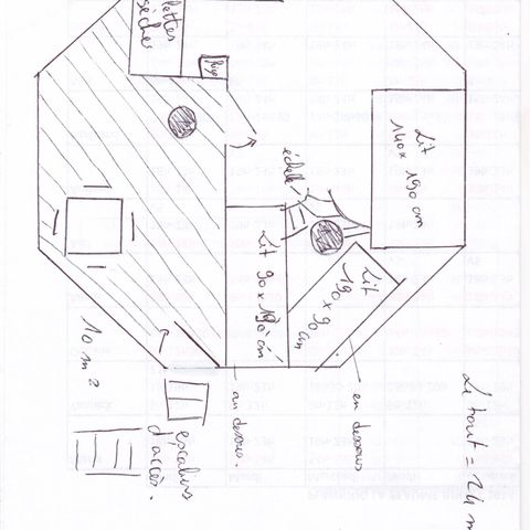 Unterkunft 4 personen - Baumhaus 24m² 1 Zimmer - mit Sanitäranlagen