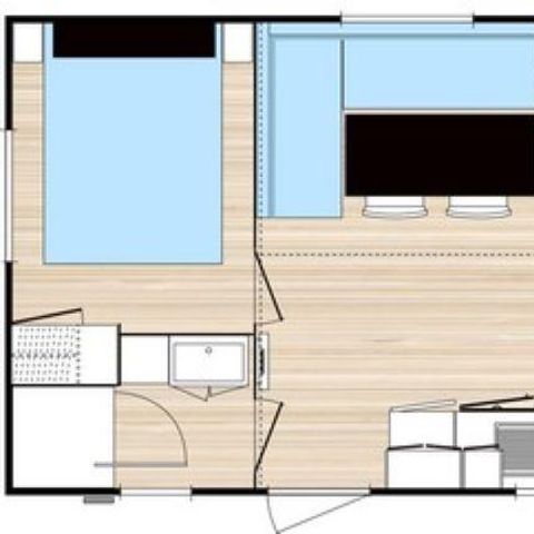 Mobilheim 6 Personen - Komfort 3 Zimmer 6 Pers.