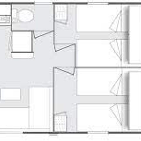 Mobilheim 6 Personen - Premium 3 Schlafzimmer 6 Personen