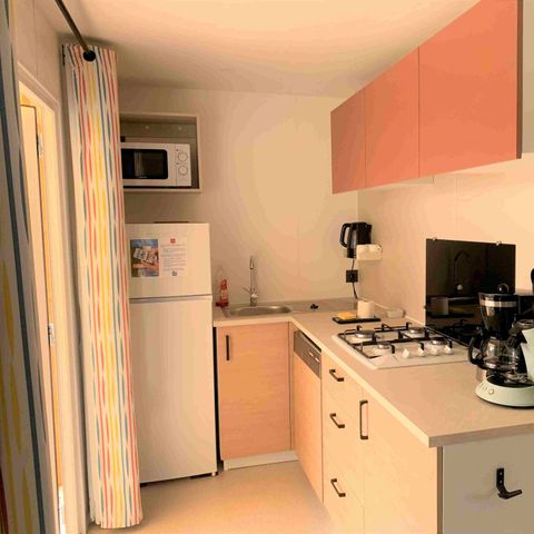 Mobile home 4 persons - Premium 2 bedrooms 32m² Covered terrace 12m² + LV + TV
