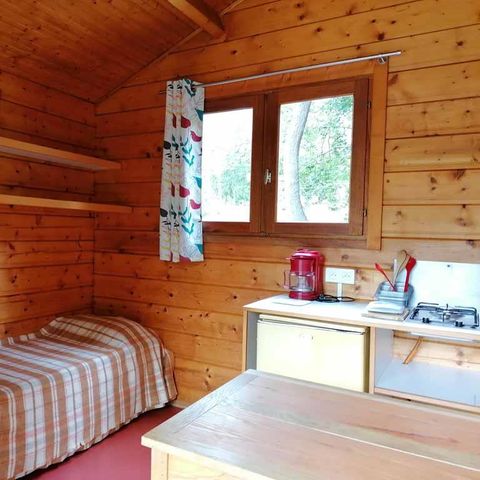 CHALET 4 persone - Mini-chalet 12m² - 1 camera da letto (senza sanitari) - terrazza coperta