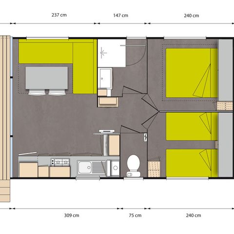 BUNGALOW 4 personnes - Confort