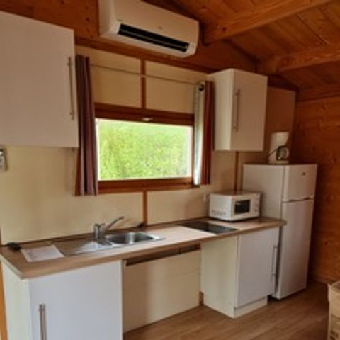CHALET 2 personnes - Chalet PMR Confort 35m² 1 chambre - climatisation + TV + Terrasse couverte