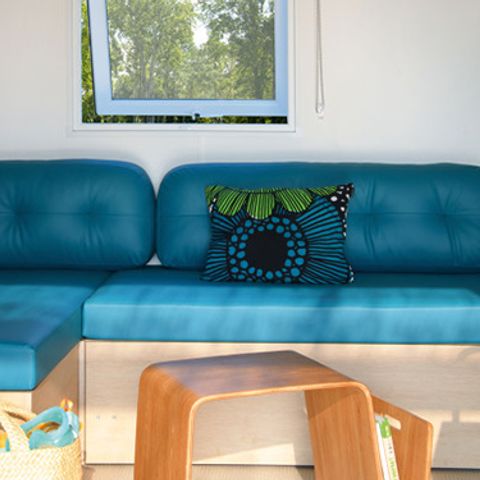 MOBILHOME 6 personas - Premium 35m² 3 habitaciones + Aire acondicionado + TV + BT + terraza cubierta