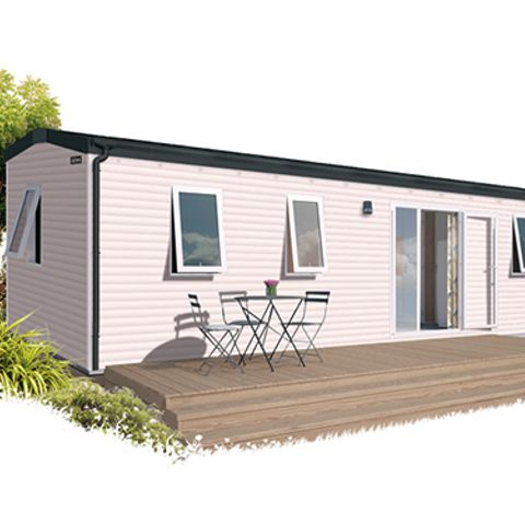 MOBILE HOME 6 people - Premium 35m² 3 bedrooms + Air conditioning + TV + LV + covered terrace