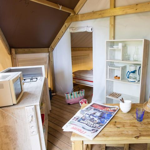 SAFARITENT 4 personen - 2 kamer comfort tent (zonder sanitair, met keuken)