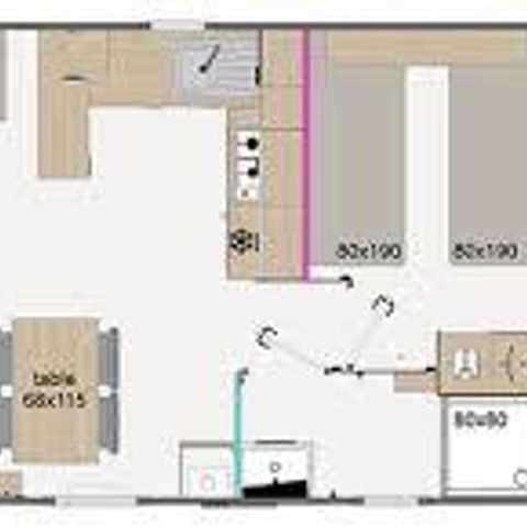 Mobile home 4 persons - PREMIUM 2 bedrooms