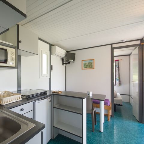 Stacaravan 4 personen - 2 slaapkamers 4 pers Halfoverdekt terras TV