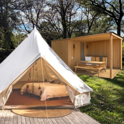 Tent 2 personen - Tente Nomade Insolite - 1 slaapkamer - met keuken en eigen badkamer