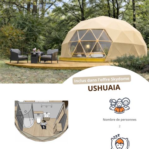 UNUSUAL ACCOMMODATION 2 people - Ushuaïa sky Dome valley view