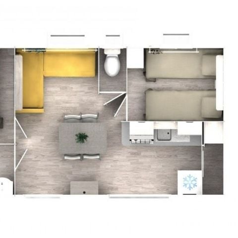 Mobilhome 6 personnes - Confort 6 personnes 2 chambres 28m²