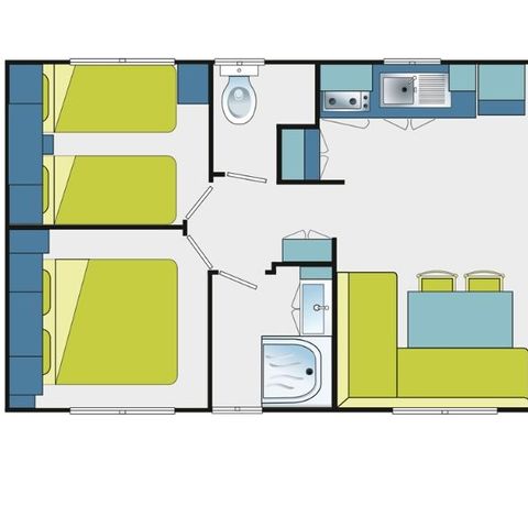 MOBILHOME 6 personas - Evasión para 6 personas 2 habitaciones 28m² (28m²)