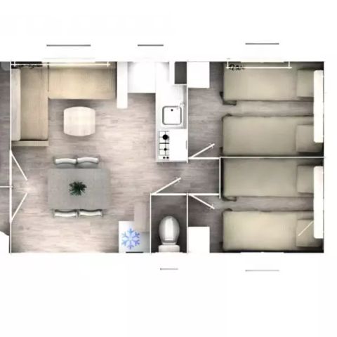 MOBILE HOME 8 people - Mobile home Evo 4 rooms 6/8 persons TV