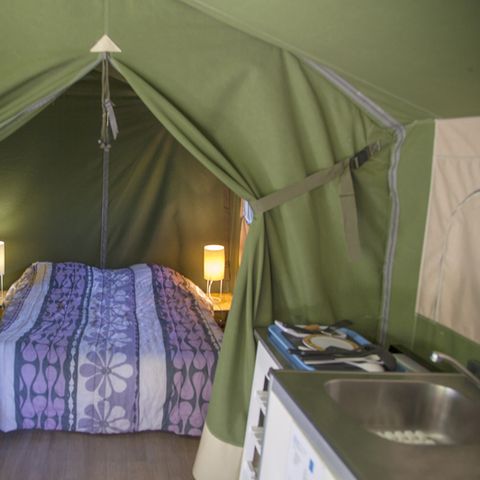 Zelt 5 personen - Komfort 37 m² 2 Zimmer (ohne Sanitäranlagen)