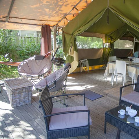 Tent 5 persons - Comfort 37 m² - 2 bedrooms - Without bathroom