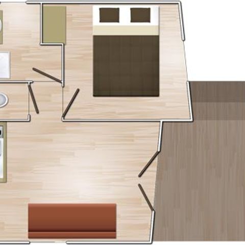 Chalet 2 persons - Confort 20 m² - 1 bedroom