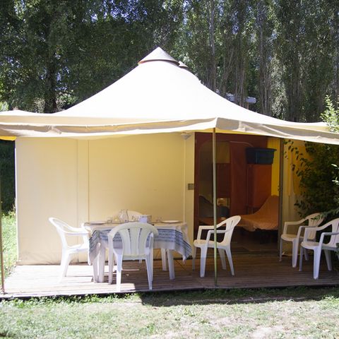 Glamping tent 6 persons - Standard 25 m² - 2 bedrooms