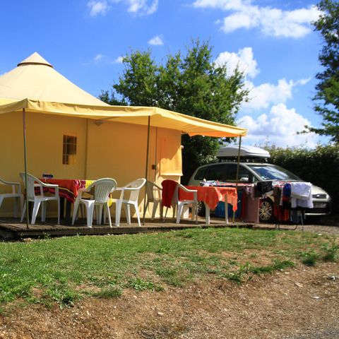 Bungalowzelt 5 personen - Standard 25 m² (2 Zimmer) mit Sanitäranlagen