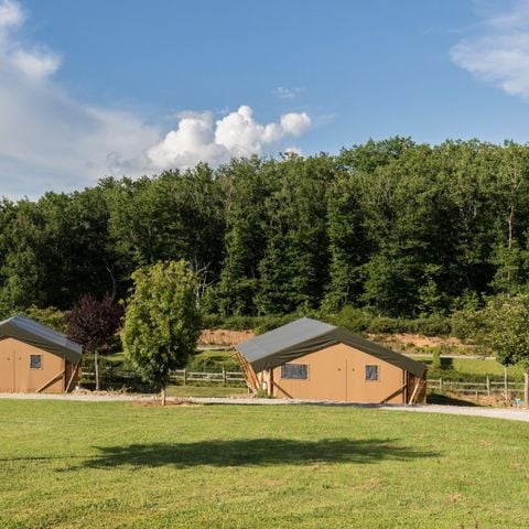 Tente en toile et en bois 4 personnes - > NOUVEAU Tente Safari Premium 2 chambres