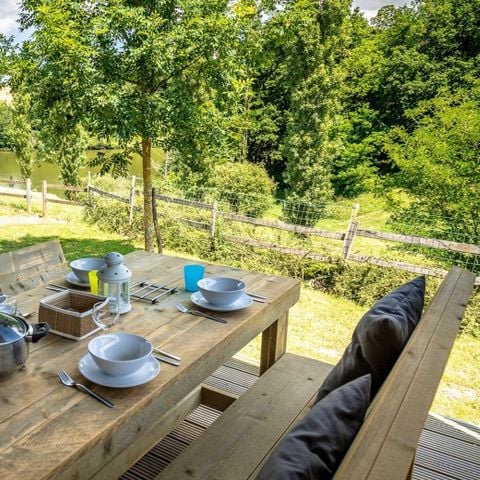 Tente en toile et en bois 4 personnes - > NOUVEAU Tente Safari Premium 2 chambres