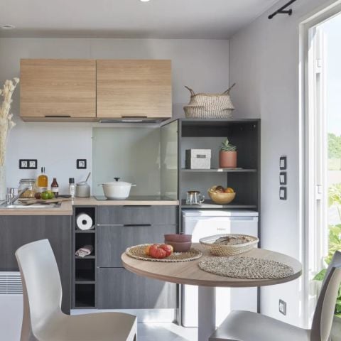 Mobilheim 2 Personen - Bora mit Terrasse 1 Schlafzimmer