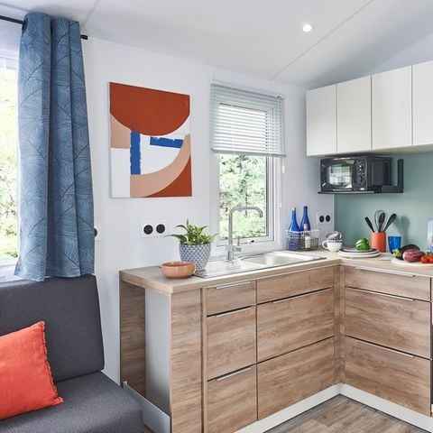 MOBILHOME 4 personnes - Natura Panoramique 33m², 2 chambres, terrasse, TV, LV
