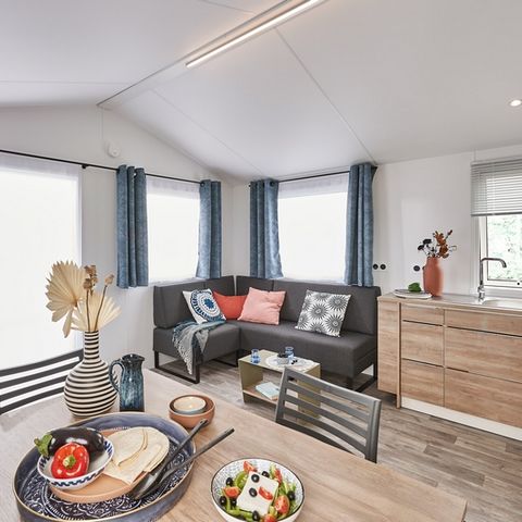 Stacaravan 4 personen - Premium – - 2 slaapkamers - XXL-terras - Tv - Vaatwasser