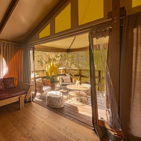 Canvas and wooden tent 5 persons - RIVIERA LODGE