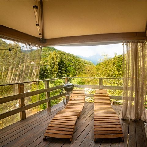 Canvas and wooden tent 5 persons - RIVIERA LODGE