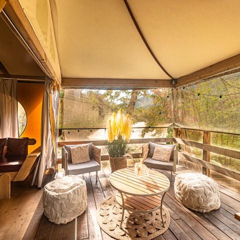 Canvas and wooden tent 5 persons - RIVIERA LODGE