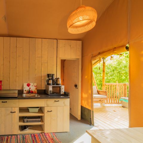 Canvas and wooden tent 5 persons - SAFARI TENT SERENGETI