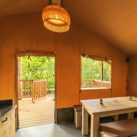 Canvas and wooden tent 5 persons - SAFARI TENT SERENGETI