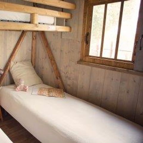 Tente en toile et en bois 4 personnes - Cabane Lodge (insolite 2017)