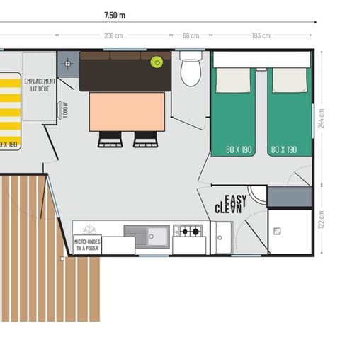 STACARAVAN 4 personen - Loggia stacaravan (nieuw 2020)